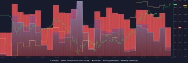 Bitcoin whale activity declines as the price stays near $67k - 1