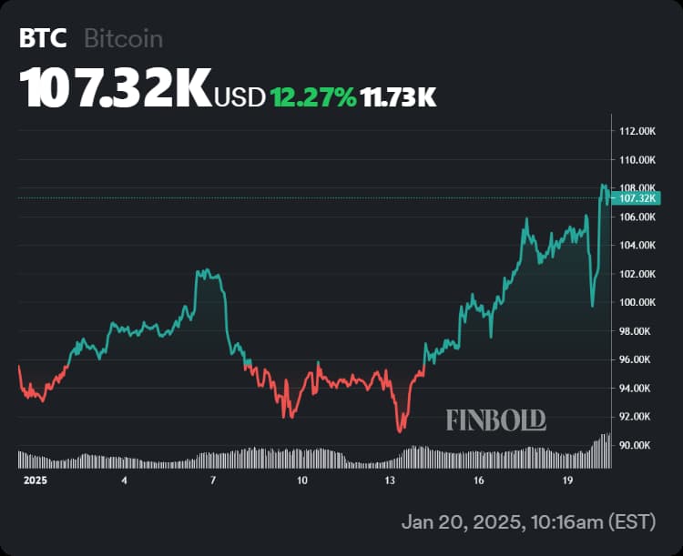 Bitcoin's price fluctuations since the start of 2025.